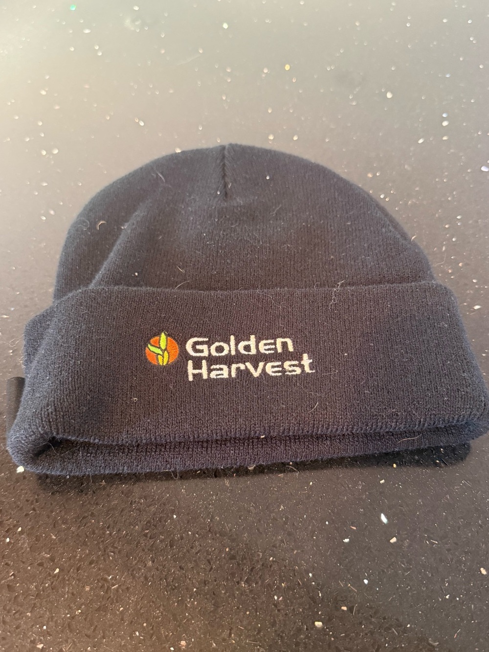 Golden Harvest Black Knit Beanie